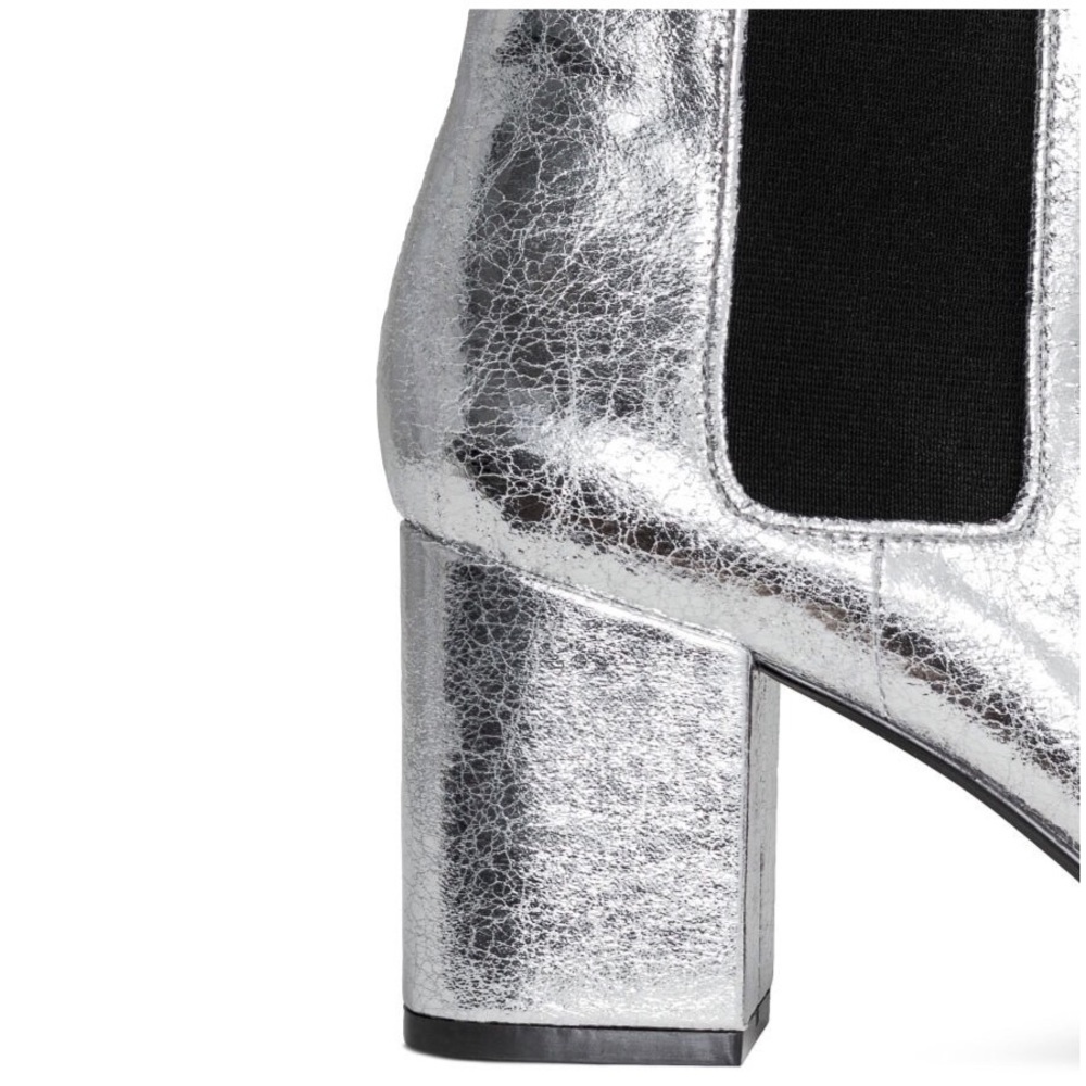 NWOT Silver H&M ankle boots size 6 - Picture 5 of 5